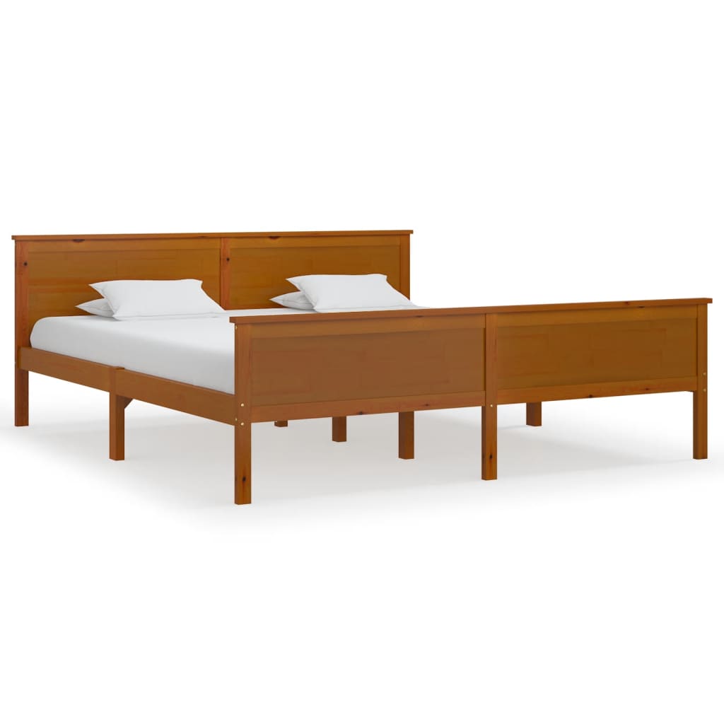Bedframe Massief Grenenhout 180 x 200 cm Honingbruin