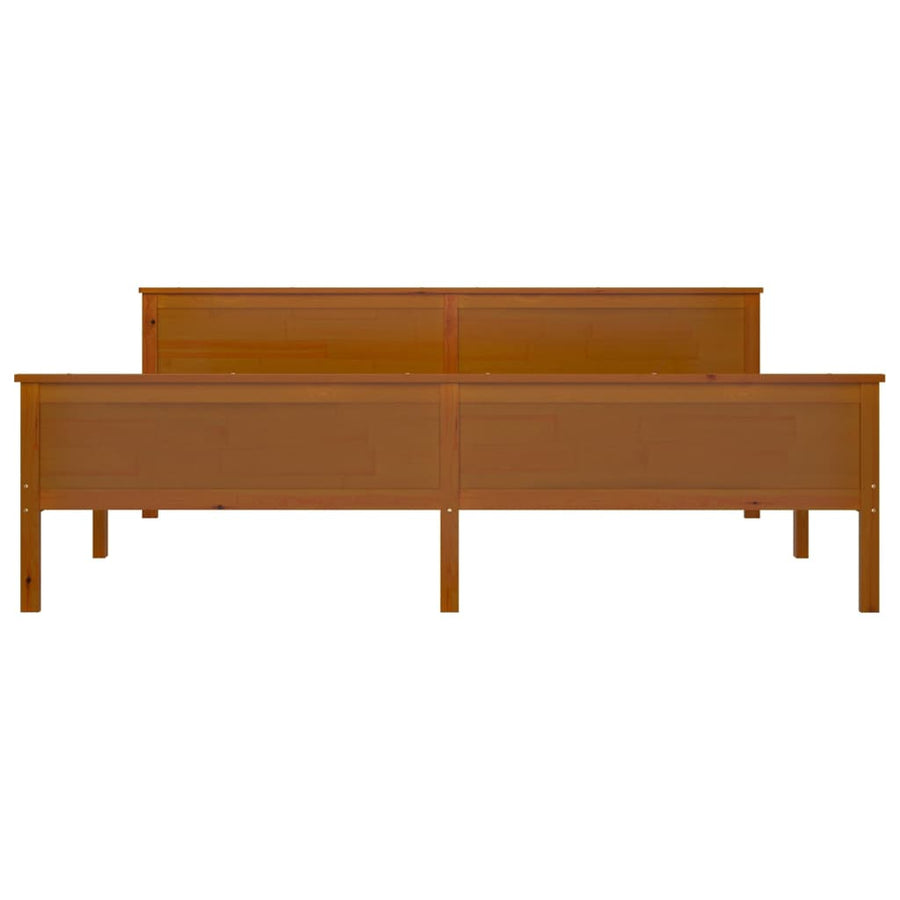 Bedframe Massief Grenenhout 200 x 200 cm Honingbruin