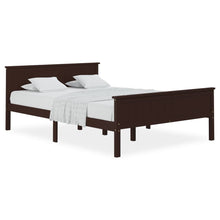 Bedframe Massief Grenenhout 160 x 200 cm Donkerbruin