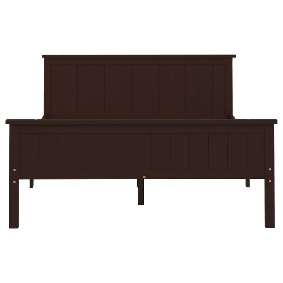 Bedframe Massief Grenenhout 160 x 200 cm Donkerbruin