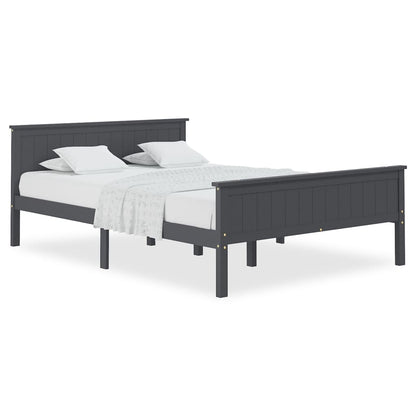Bedframe Massief Grenenhout 160 x 200 cm Grijs