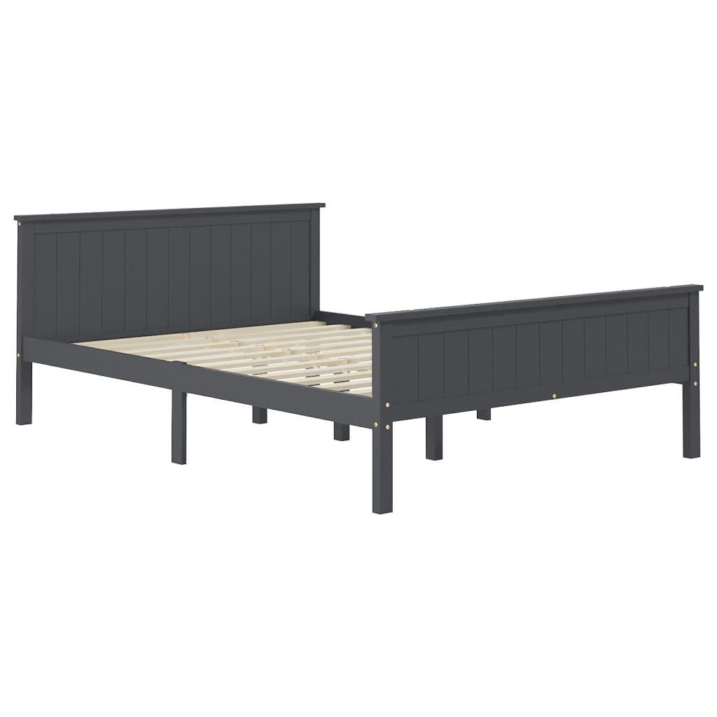 Bedframe Massief Grenenhout 160 x 200 cm Grijs