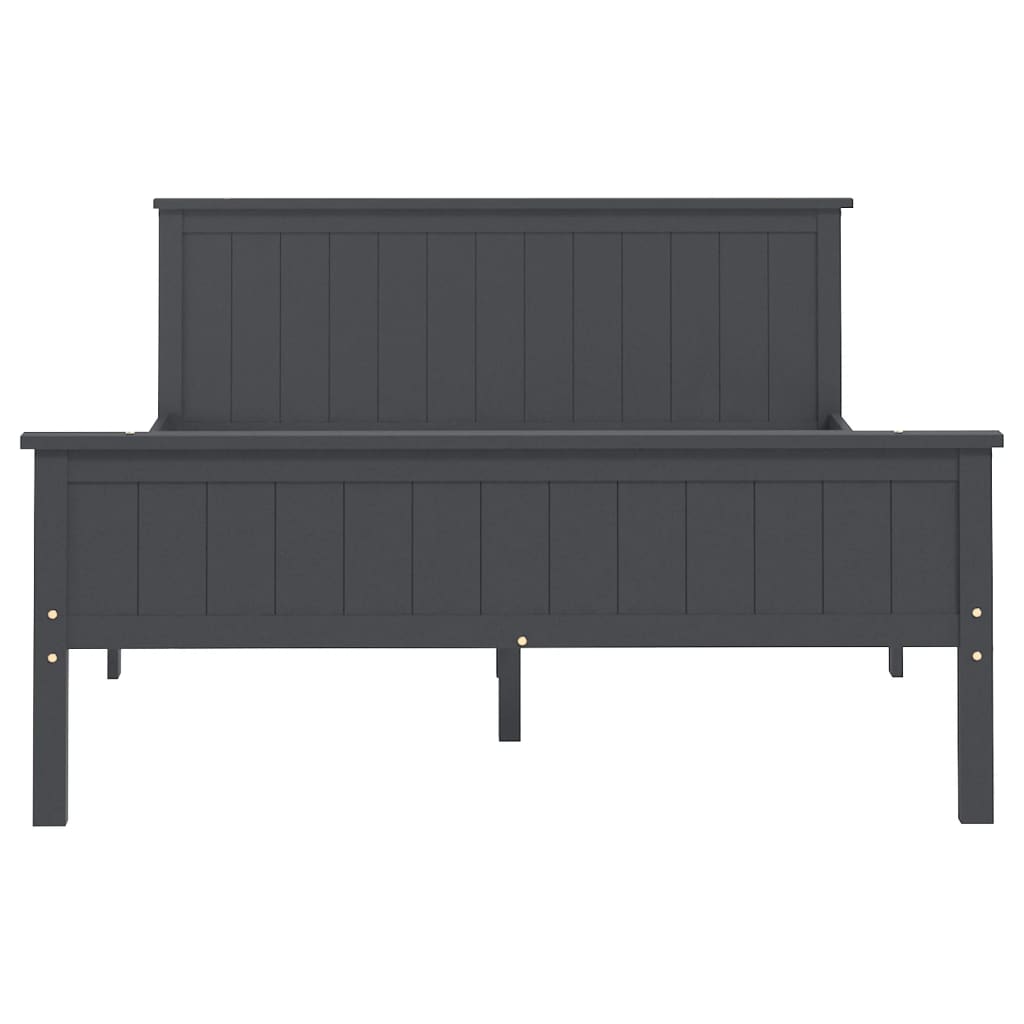 Bedframe Massief Grenenhout 160 x 200 cm Grijs
