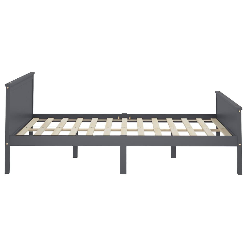 Bedframe Massief Grenenhout 160 x 200 cm Grijs