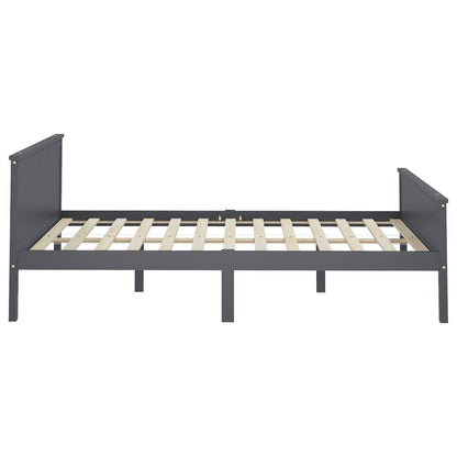 Bedframe Massief Grenenhout 160 x 200 cm Grijs
