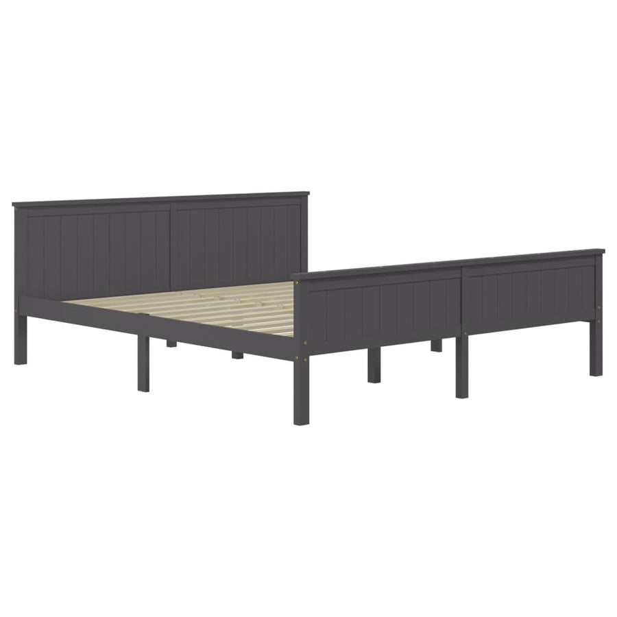 Bedframe Massief Grenenhout 200 x 200 cm Grijs