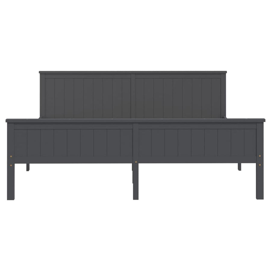 Bedframe Massief Grenenhout 200 x 200 cm Grijs