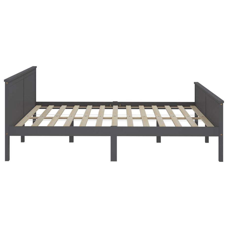 Bedframe Massief Grenenhout 200 x 200 cm Grijs