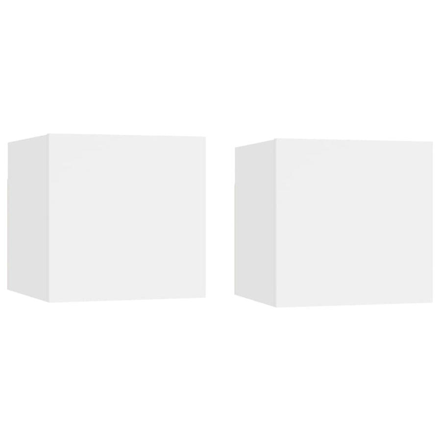 Nachtkastjes 30,5X30X30 Cm Spaanplaat 2 Wit