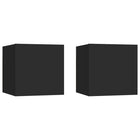 Bedside tables 2 pcs 30.5x30x30 cm chipboard black