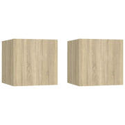Nachtkastjes 30.5x30x30 cm spaanplaat Sonoma eiken