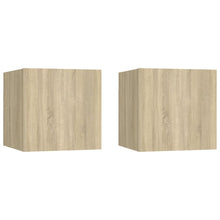 Nachtkastjes 30,5X30X30 Cm Spaanplaat Kleurig 2 Sonoma eiken