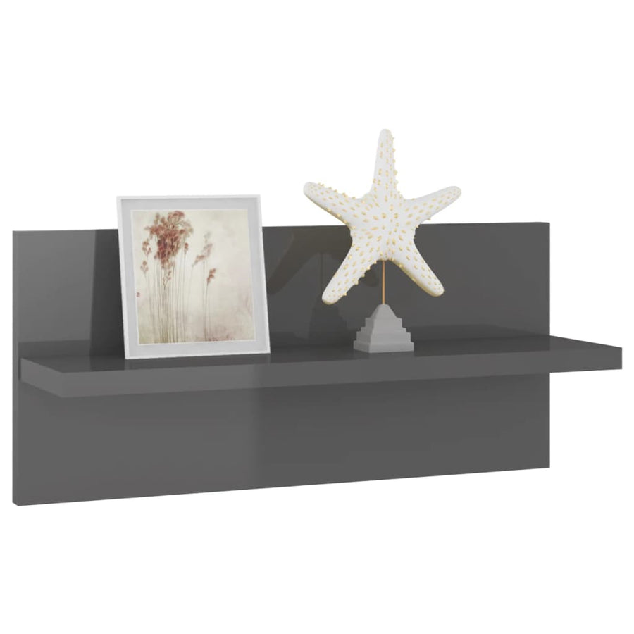 Wandschappen 0X11,5X18 Cm 4 Hoogglans grijs