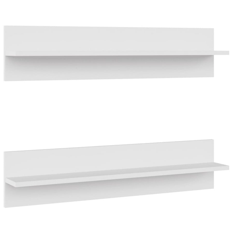 Wandschappen 2 St 80X11,5X18 Cm Spaanplaat Wit