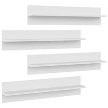 Wandschappen 80X11,5X18 Cm Bewerkt Hout 4 Wit