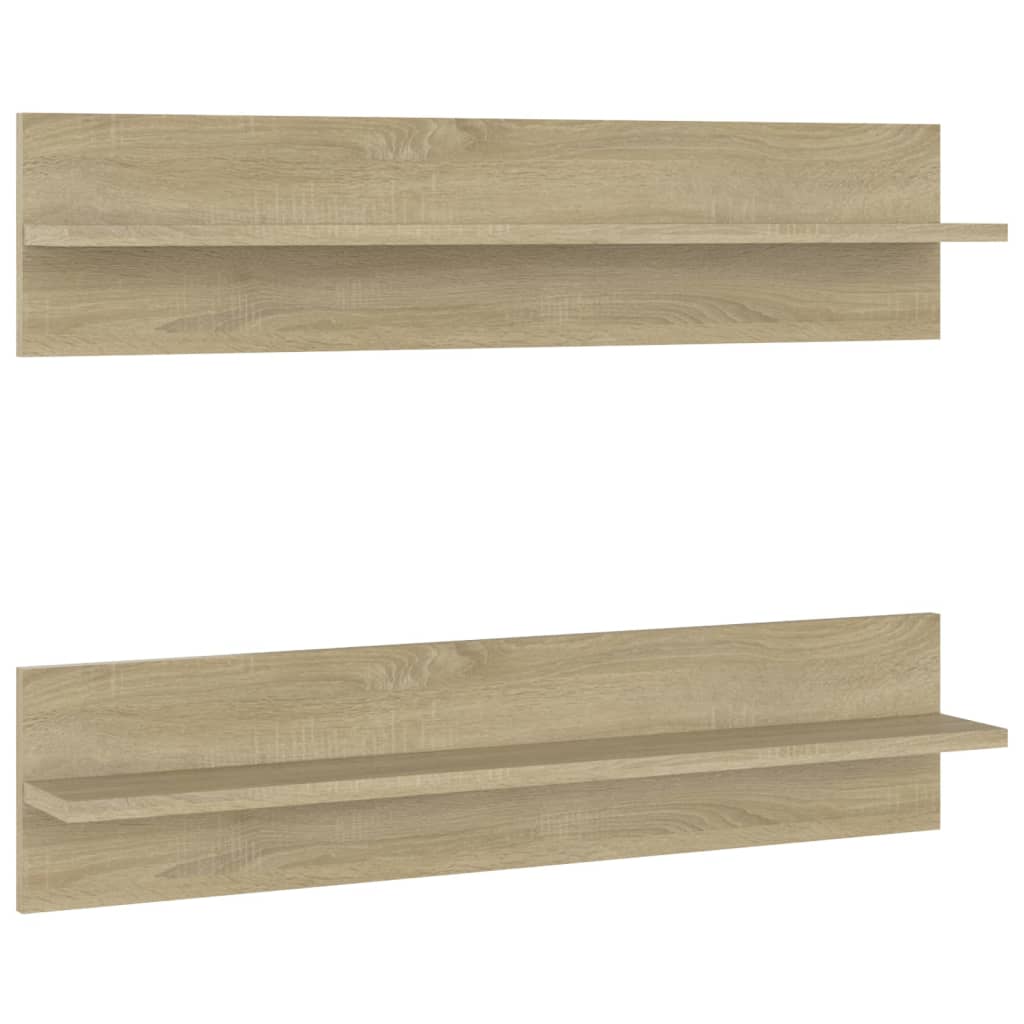 Wandschappen 80X11,5X18Cm Bewerkt Hout Kleurig 2 Sonoma eiken