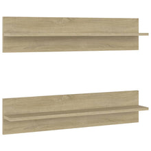 Wandschappen 80X11,5X18Cm Bewerkt Hout Kleurig 2 Sonoma eiken