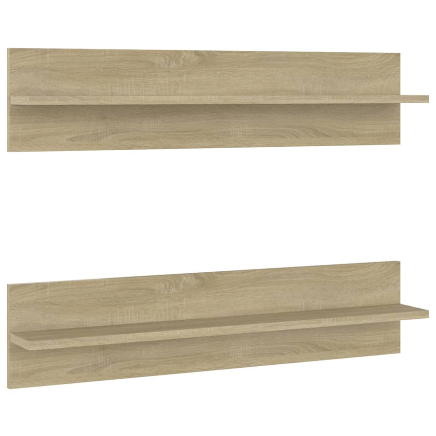 Wandschappen 80X11,5X18Cm Bewerkt Hout Kleurig 2 Sonoma eiken