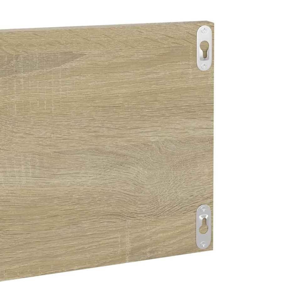 Wandschappen 80X11,5X18Cm Bewerkt Hout Kleurig 2 Sonoma eiken