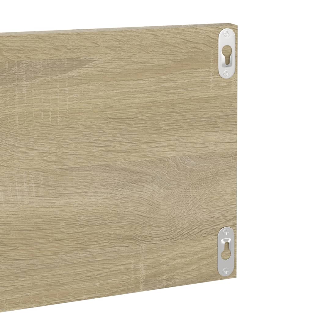 Wandschappen 4 st 80x11,5x18cm bewerkt hout sonoma eikenkleurig