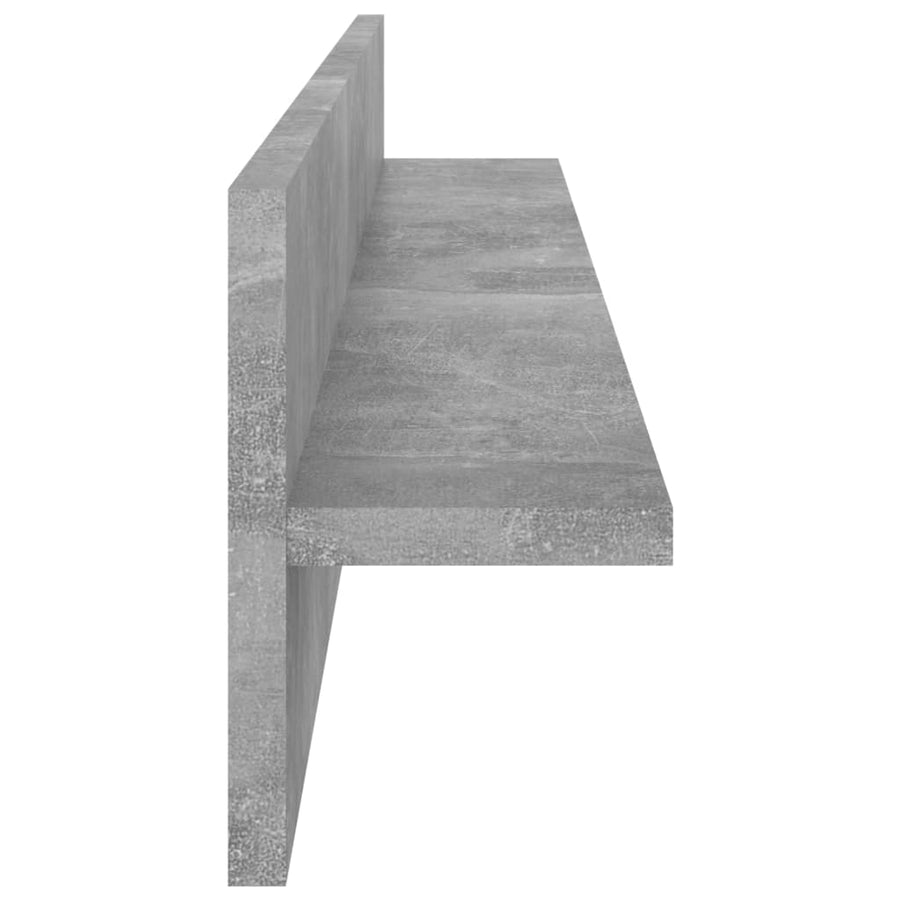Wandschappen 2 St 80X11,5X18 Cm Spaanplaat Betongrijs