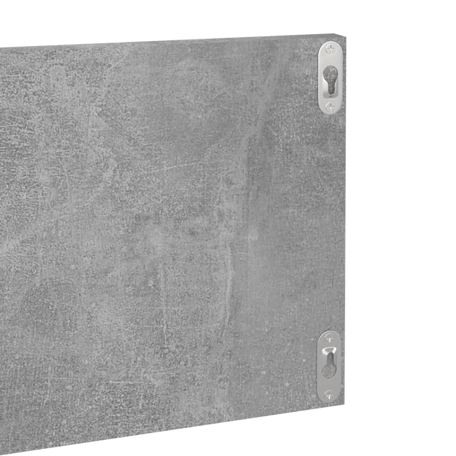 Wandschappen 2 St 80X11,5X18 Cm Spaanplaat Betongrijs