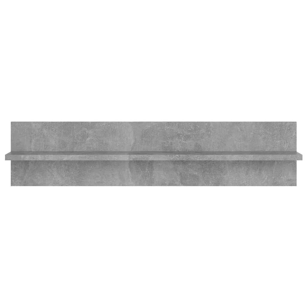 Wandschappen 4 st 80x11,5x18 cm bewerkt hout betongrijs