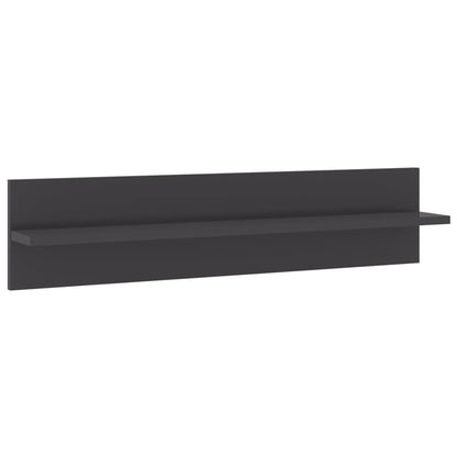Wandschappen 4 st 80x11,5x18 cm bewerkt hout hoogglans grijs