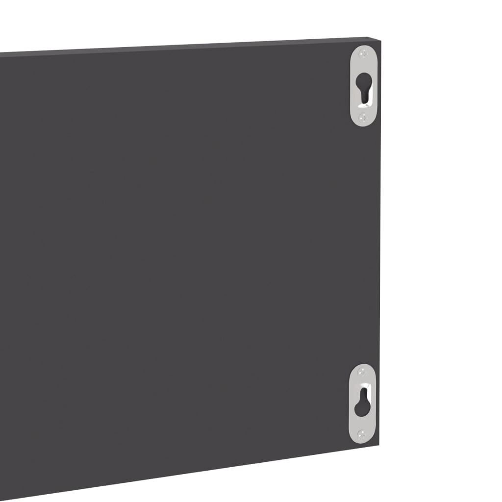Wandschappen 4 st 80x11,5x18 cm bewerkt hout hoogglans grijs