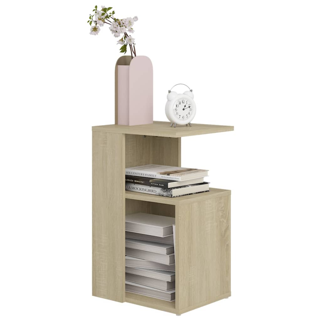 Bijzettafel 36X30X56 Cm Spaanplaat Kleurig Sonoma eiken