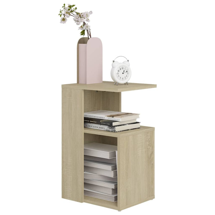Bijzettafel 36X30X56 Cm Spaanplaat Kleurig Sonoma eiken