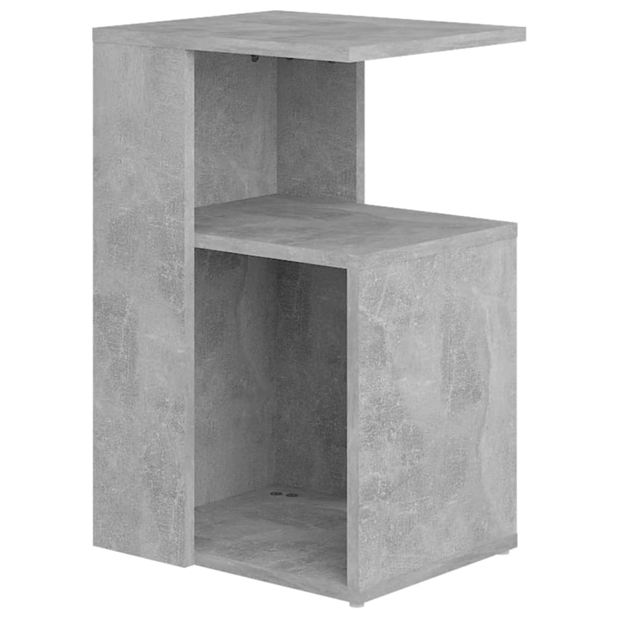 Bijzettafel 36x30x56 cm bewerkt hout betongrijs