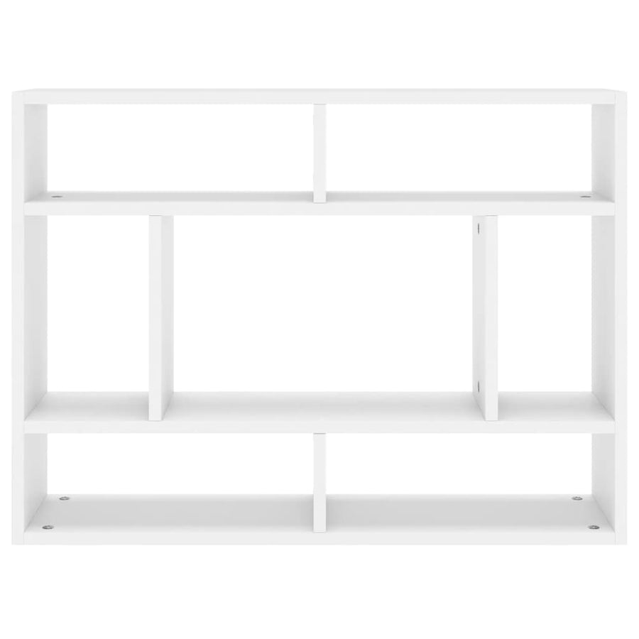 Wandschap 75X6X55 Cm Bewerkt Hout Wit