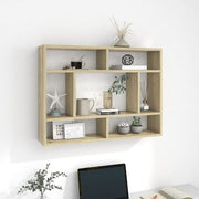 Wall shelf 75x16x55 cm engineered wood Sonoma oak colour