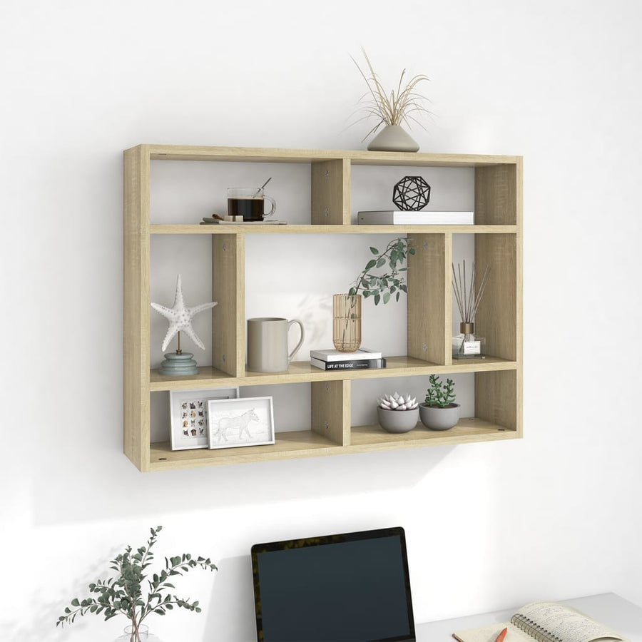 Wandschap 75X6X55 Cm Spaanplaat Kleurig Sonoma eiken
