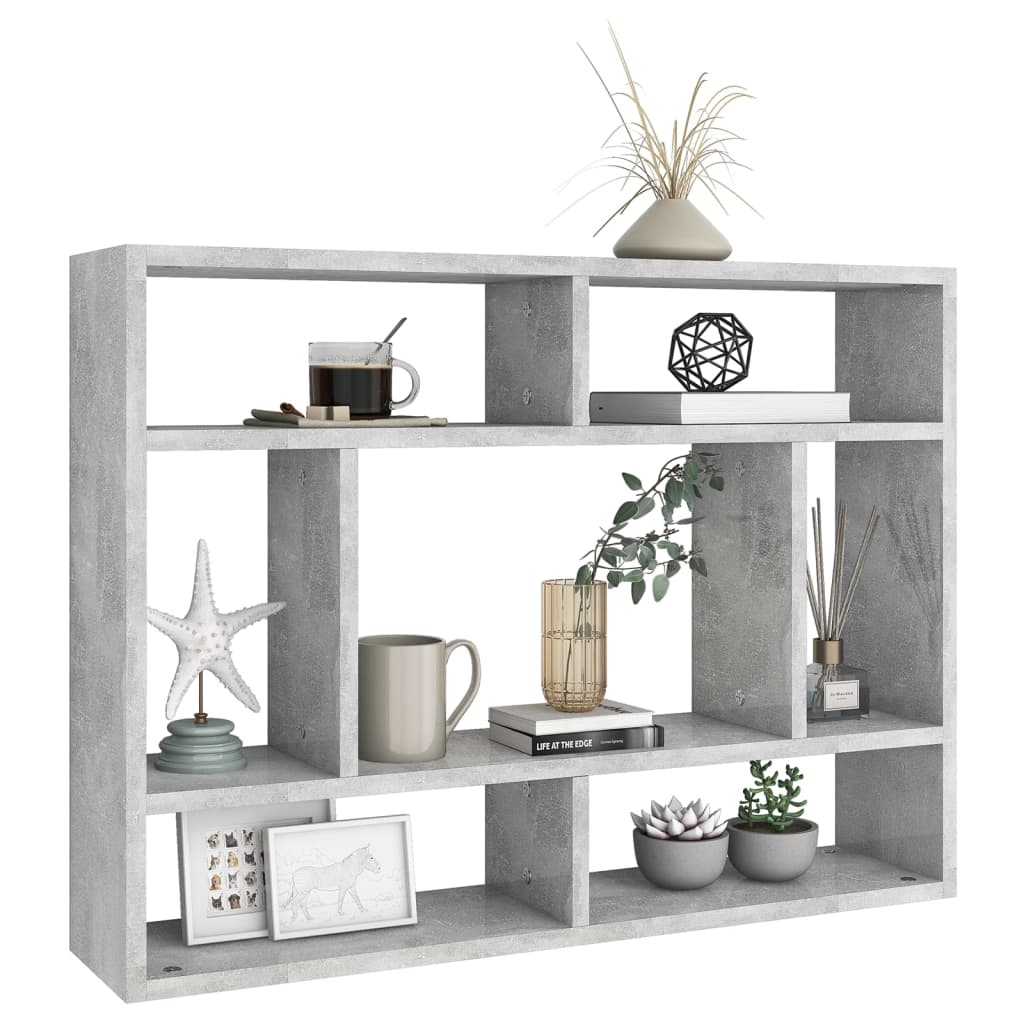 Wandschap 75X6X55 Cm Spaanplaat Betongrijs