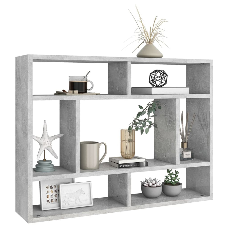 Wandschap 75X6X55 Cm Spaanplaat Betongrijs