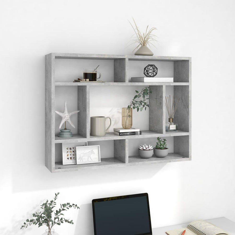 Wandschap 75X6X55 Cm Spaanplaat Betongrijs