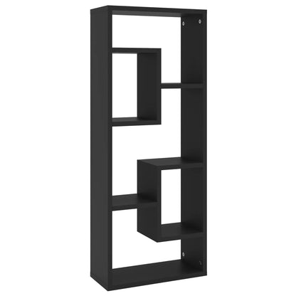 Wandschap 36x16x90 cm bewerkt hout zwart