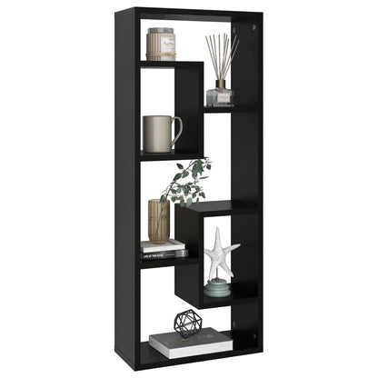 Wandschap 36x16x90 cm bewerkt hout zwart