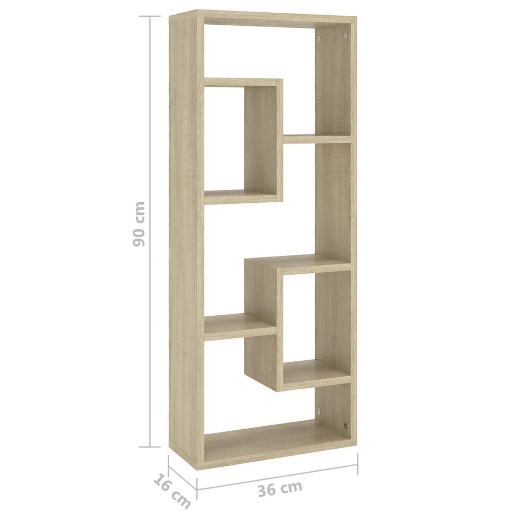 Wandschap 36X6X90 Cm Spaanplaat Kleurig Sonoma eiken