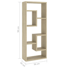 Wandschap 36X6X90 Cm Spaanplaat Kleurig Sonoma eiken