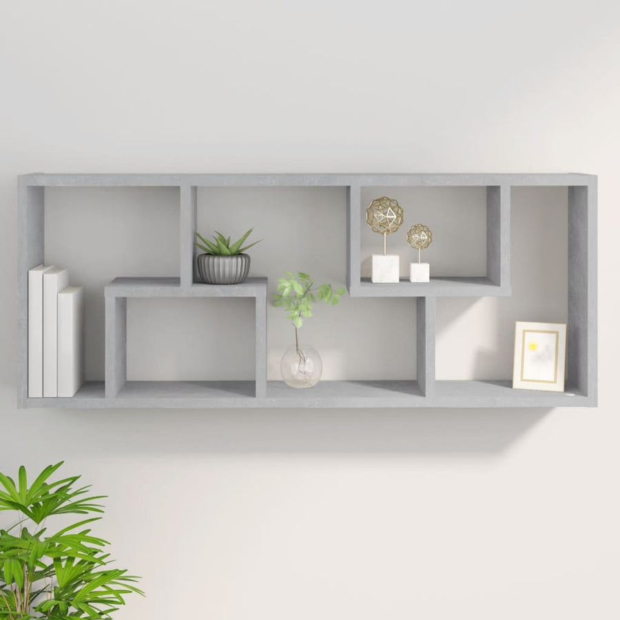Wandschap 36X6X90 Cm Spaanplaat Betongrijs
