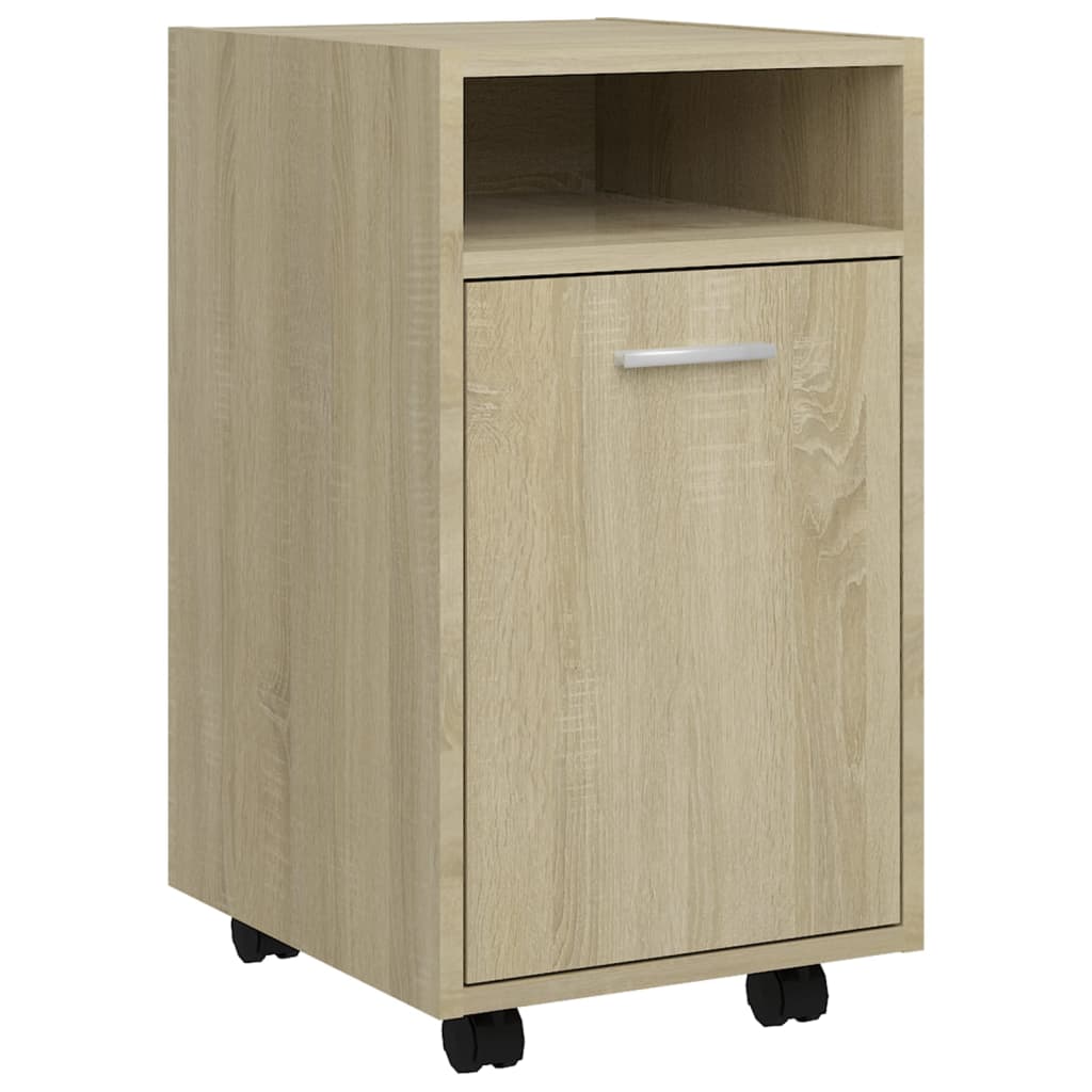 Bijzetkast Met Wielen 33X38X60Cm Spaanplaat Kleurig Sonoma eiken