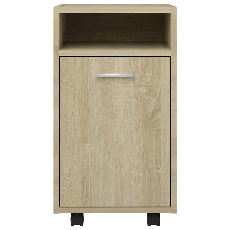 Bijzetkast Met Wielen 33X38X60Cm Spaanplaat Kleurig Sonoma eiken