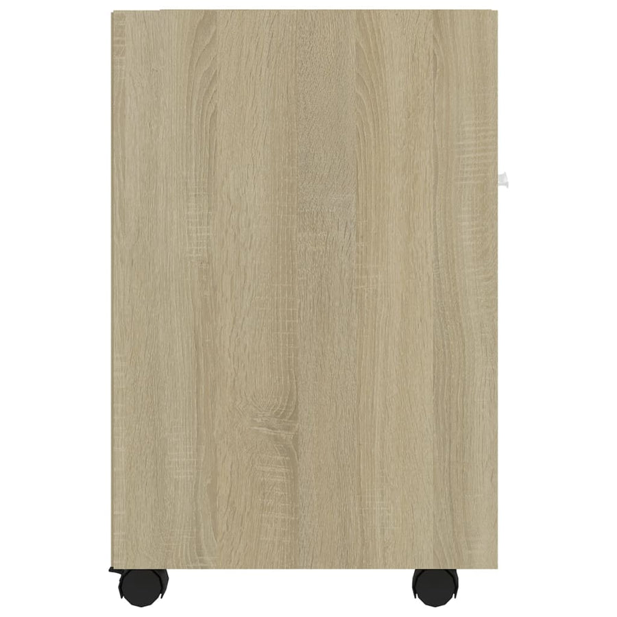 Bijzetkast Met Wielen 33X38X60Cm Spaanplaat Kleurig Sonoma eiken