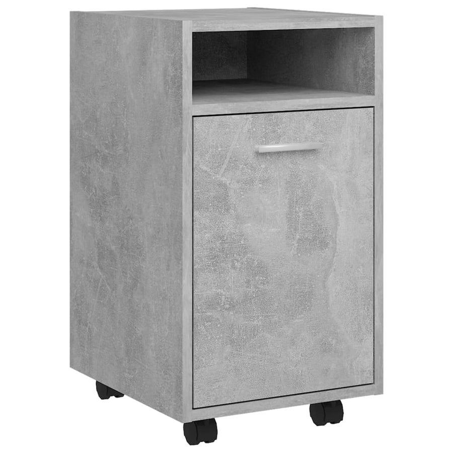 Bijzetkast Met Wielen 33X38X60 Cm Spaanplaat Betongrijs