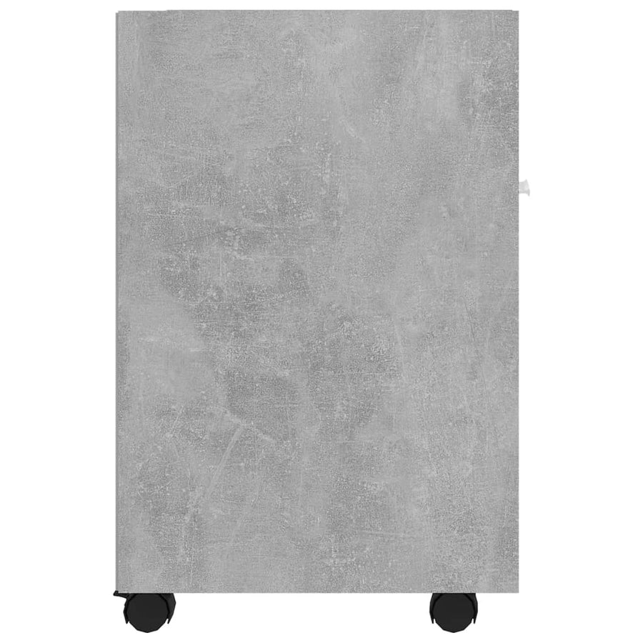 Bijzetkast Met Wielen 33X38X60 Cm Spaanplaat Betongrijs
