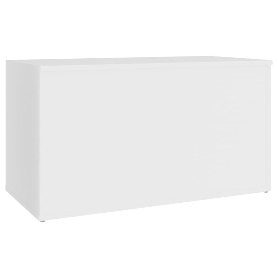 Opbergkist 84x42x46 cm bewerkt hout wit Wit