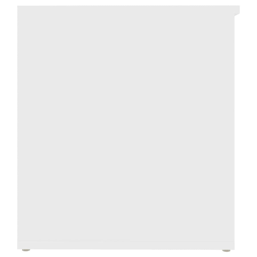 Opbergkist 84x42x46 cm bewerkt hout wit Wit